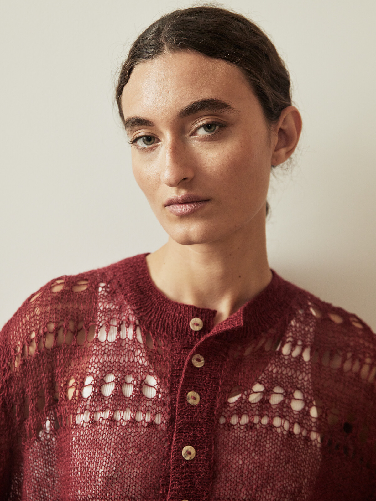 Lacy henley sweater Image