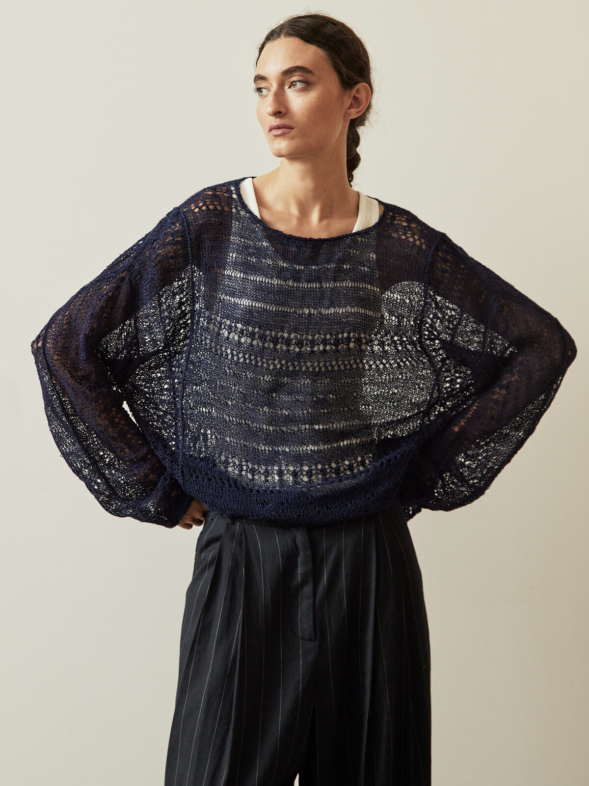 Paneled pattern sweater Image