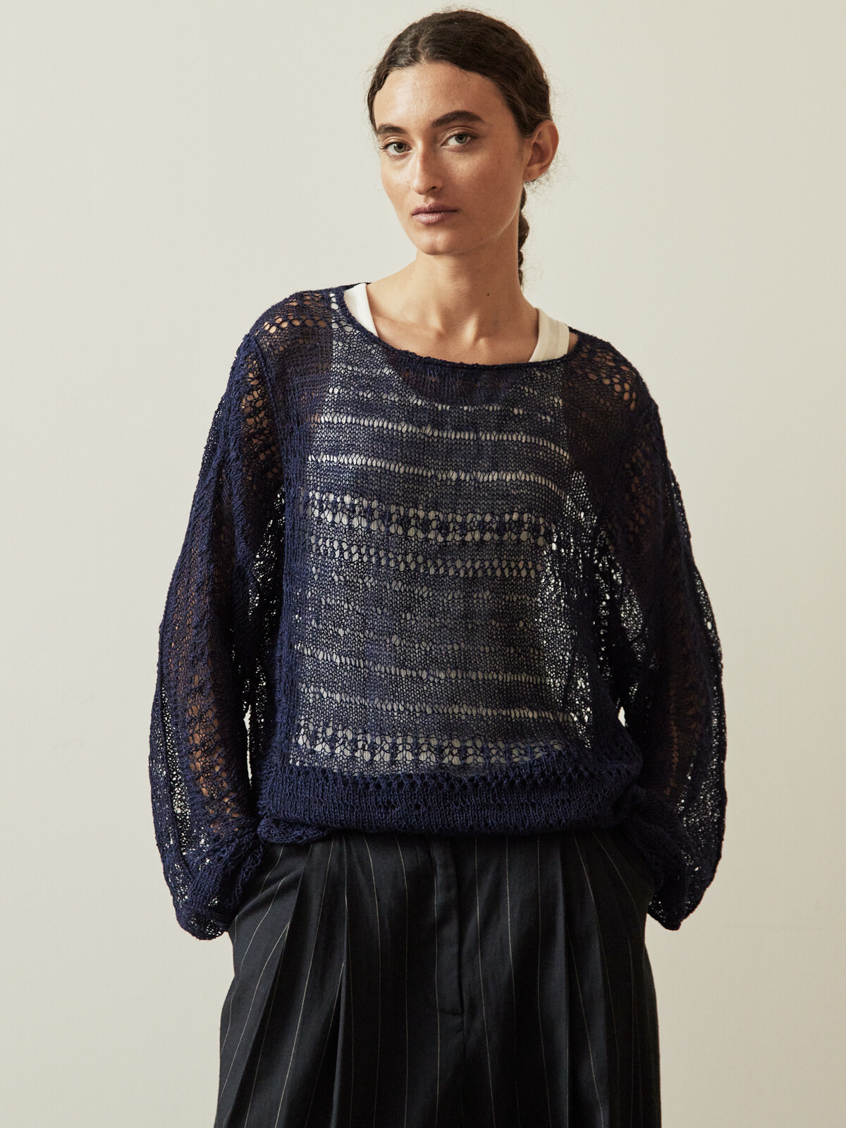 Paneled pattern sweater Image