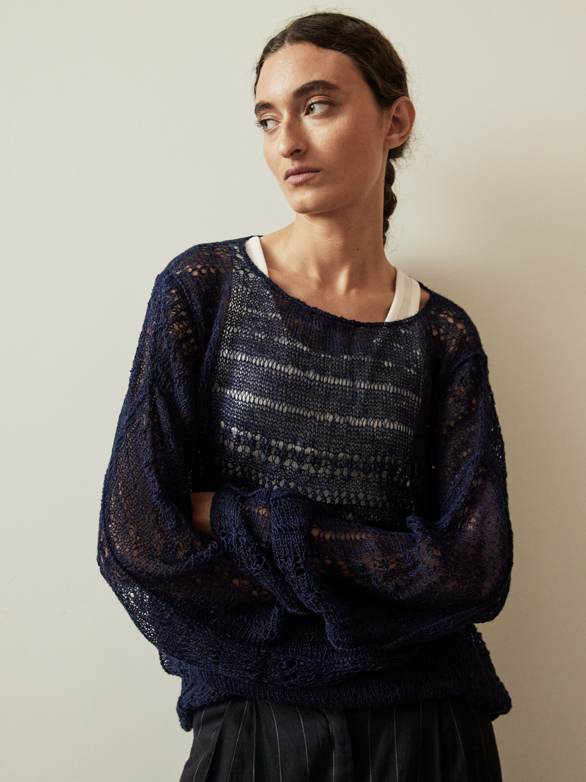Paneled pattern sweater Image
