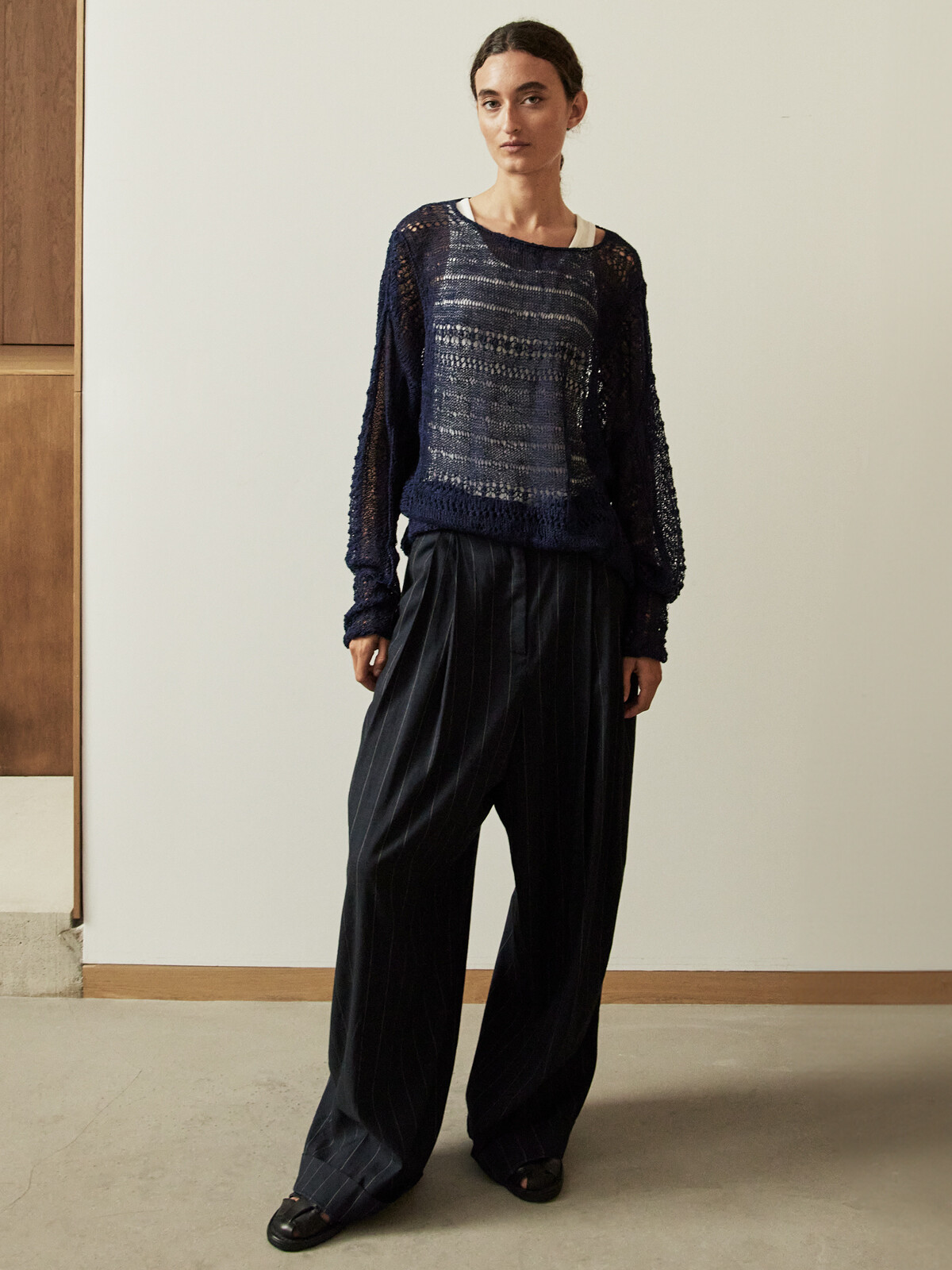Paneled pattern sweater Image