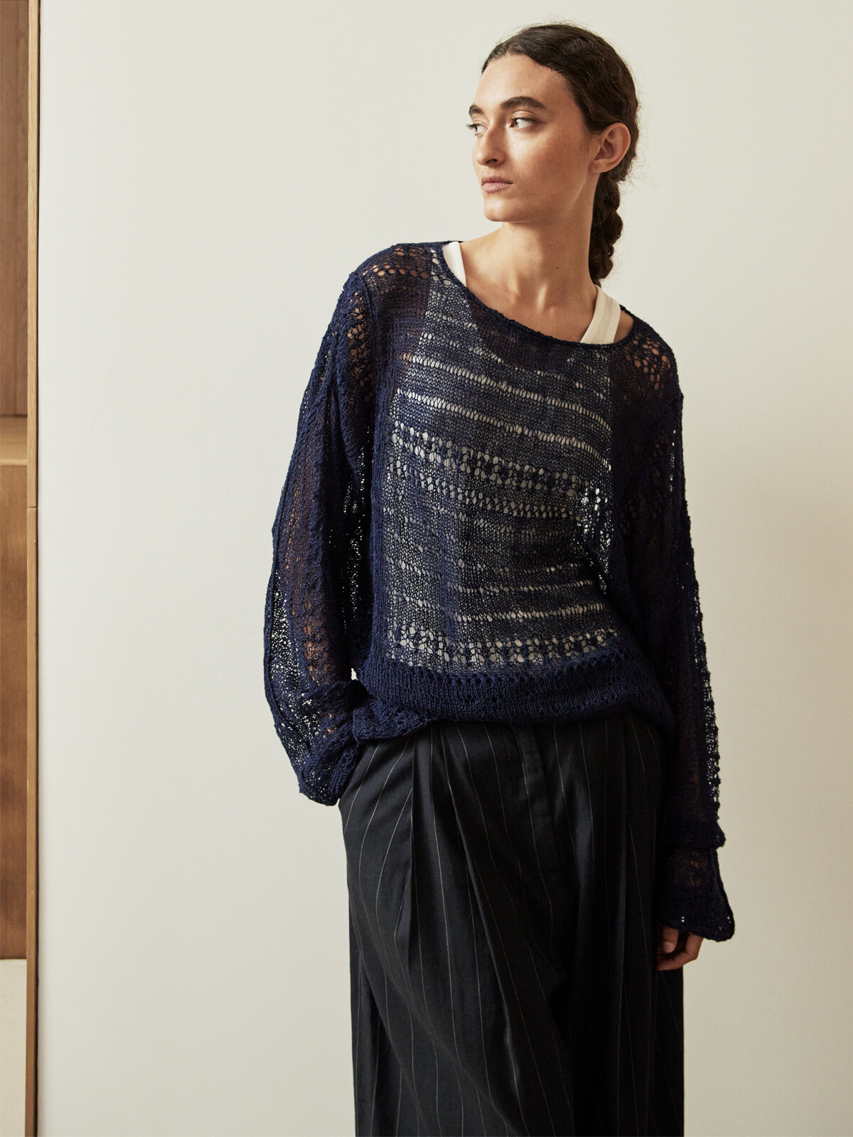 Paneled pattern sweater Image