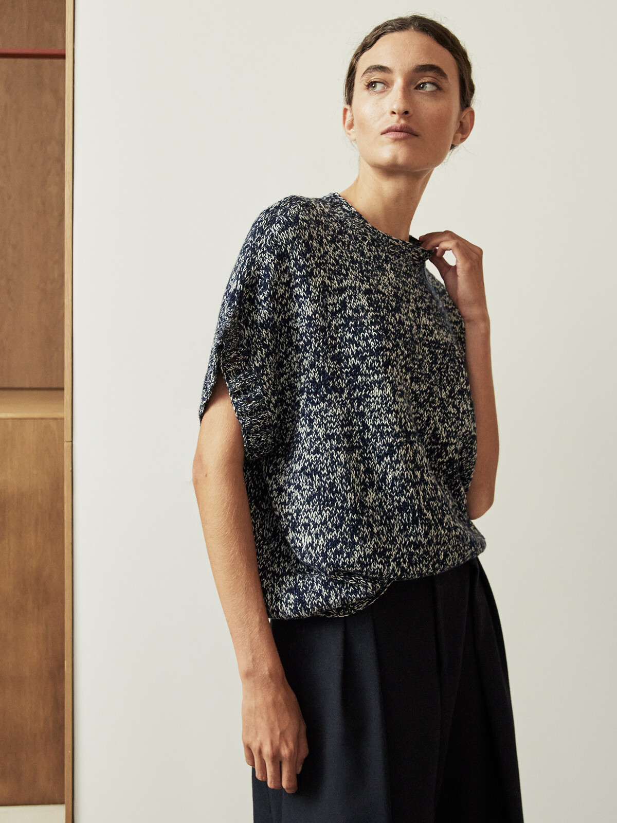 Buttoned sleeve sweater Image