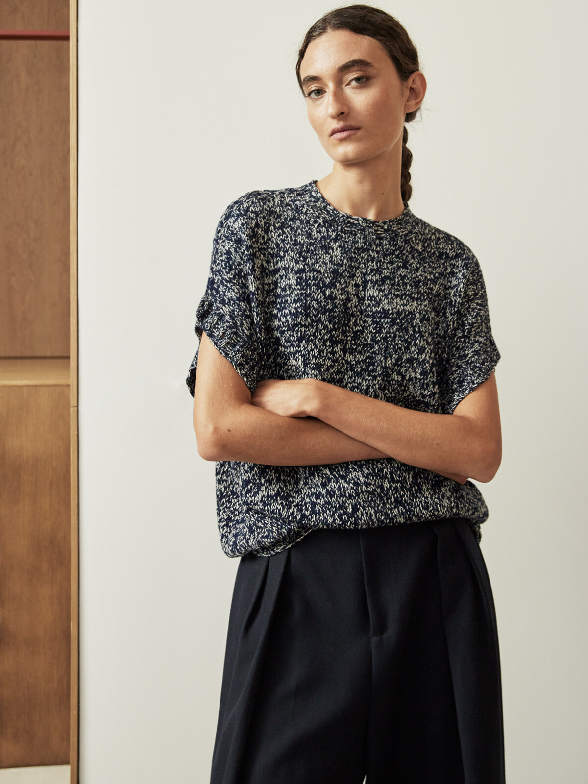 Buttoned sleeve sweater Image