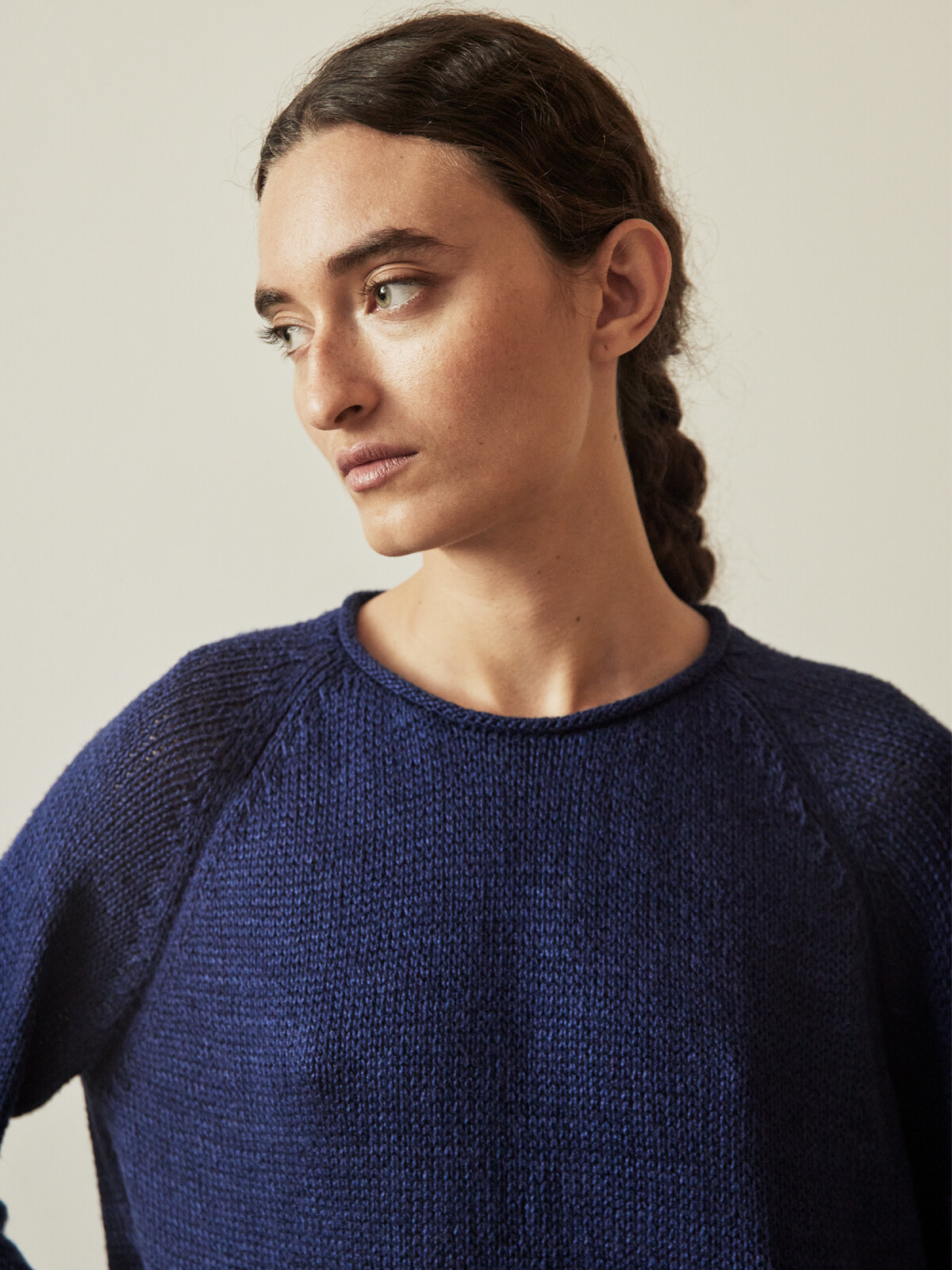 Roll-edge sweater Image