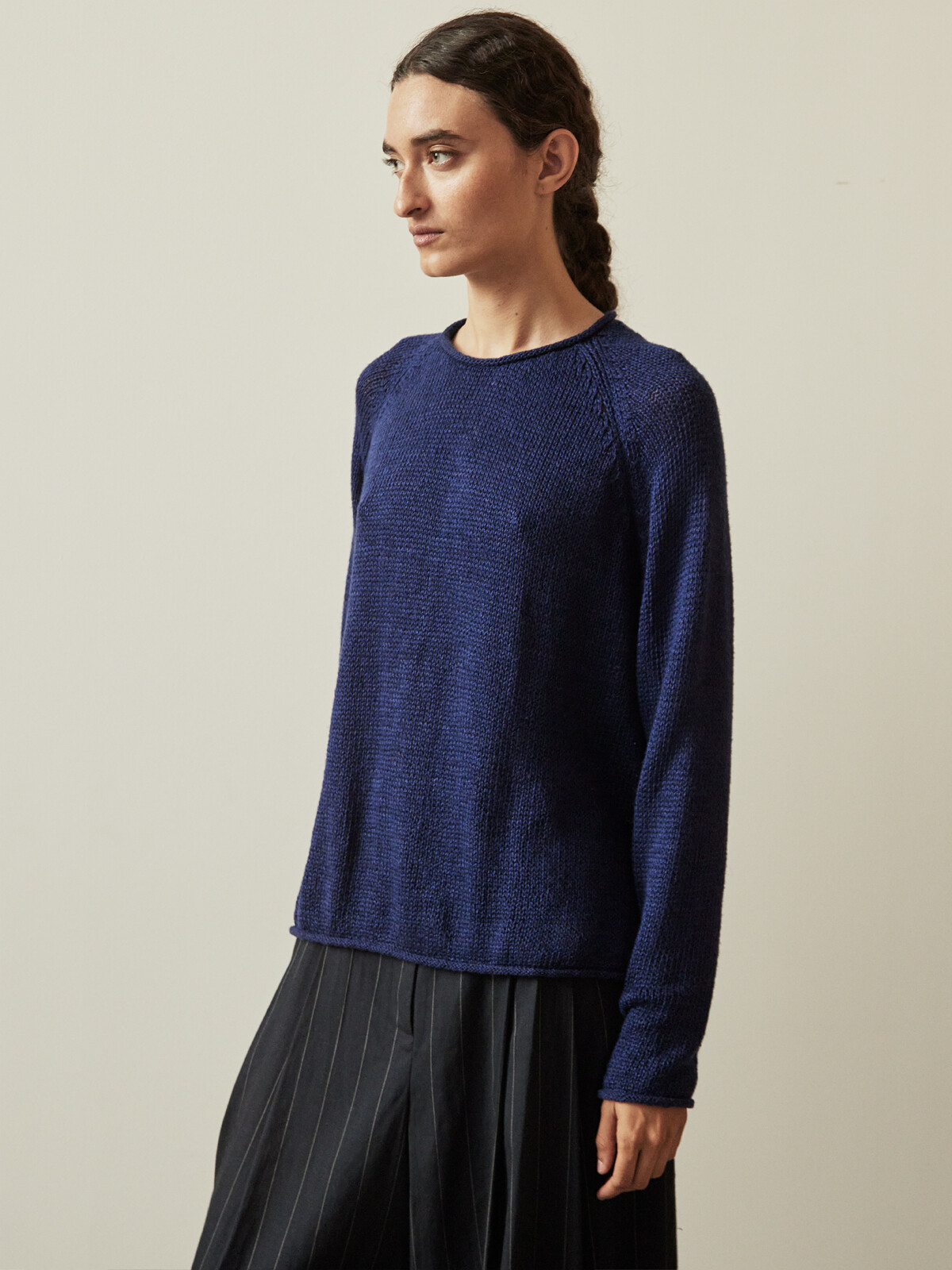 Roll-edge sweater Image