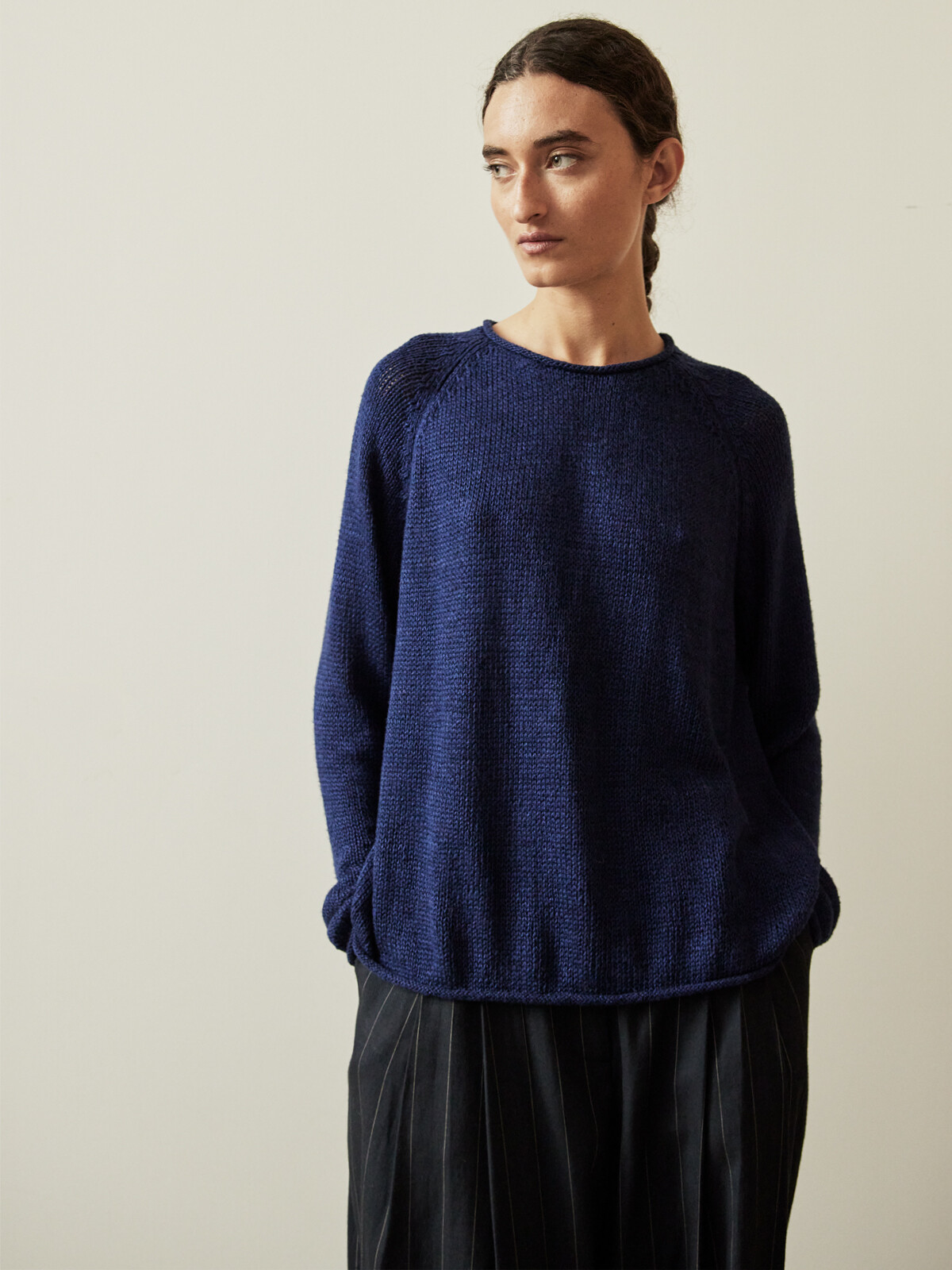 Roll-edge sweater Image