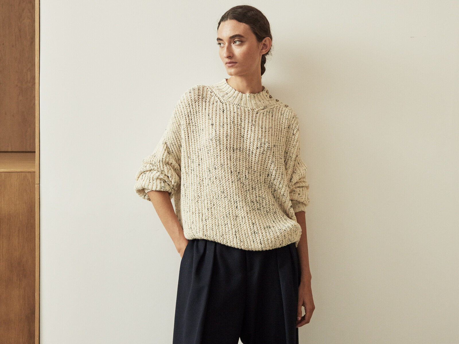 Buttoned fisherman sweater Image