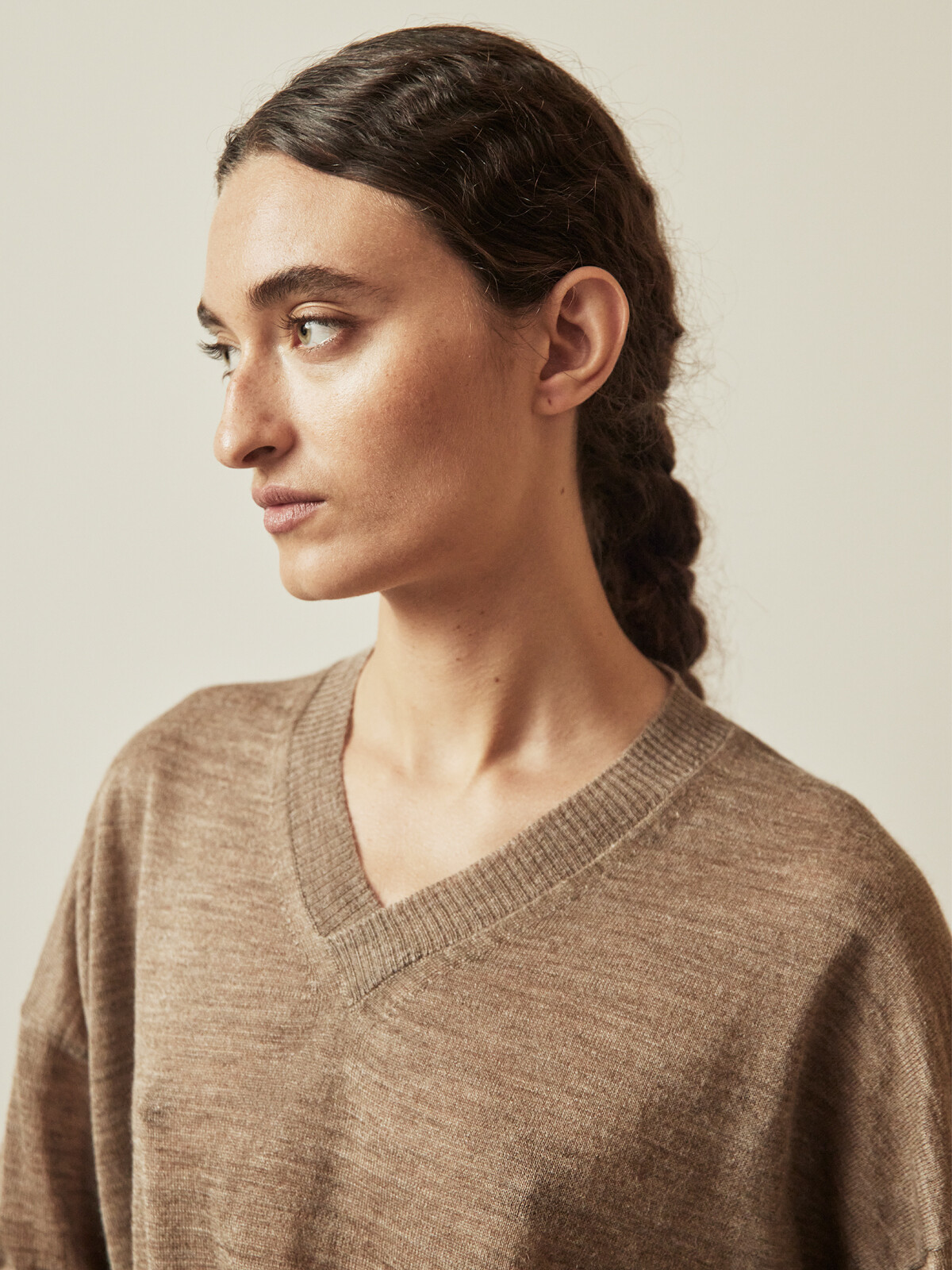 Sheer v-neck sweater Image