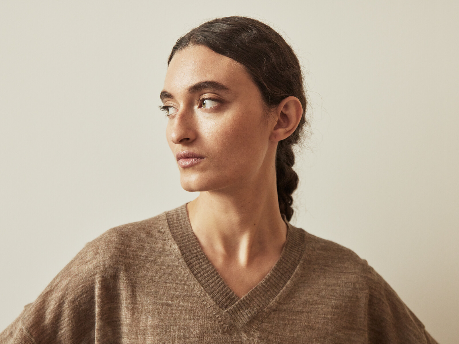 Sheer v-neck sweater Image