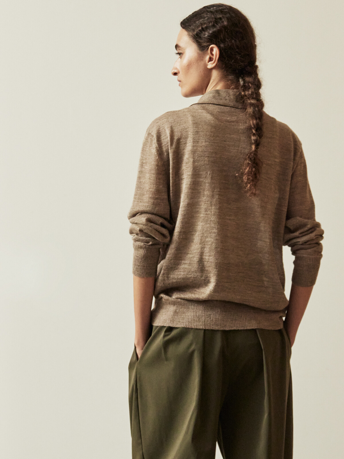 Sheer collar cardigan Image