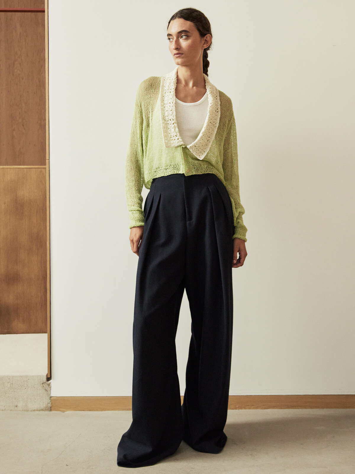 Lacy lapel cardigan Image