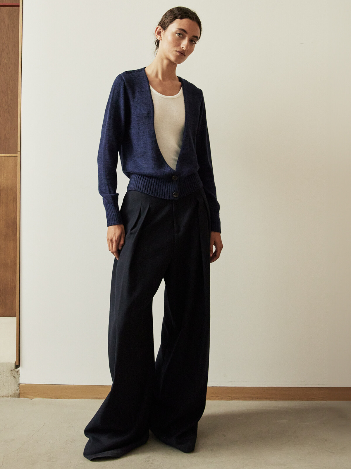 Deep v-neck cardigan Image