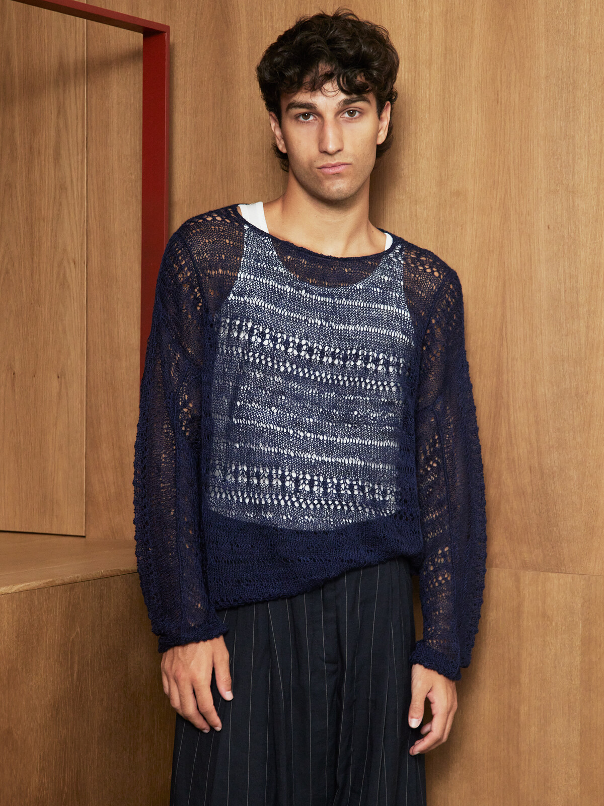 Paneled pattern sweater Image