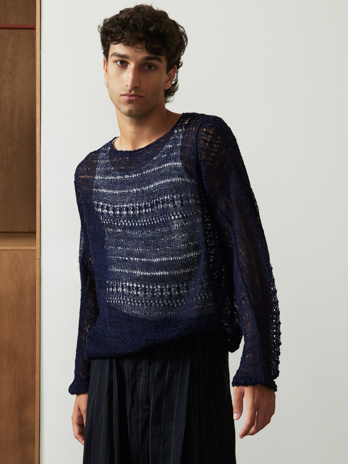 Paneled pattern sweater Image