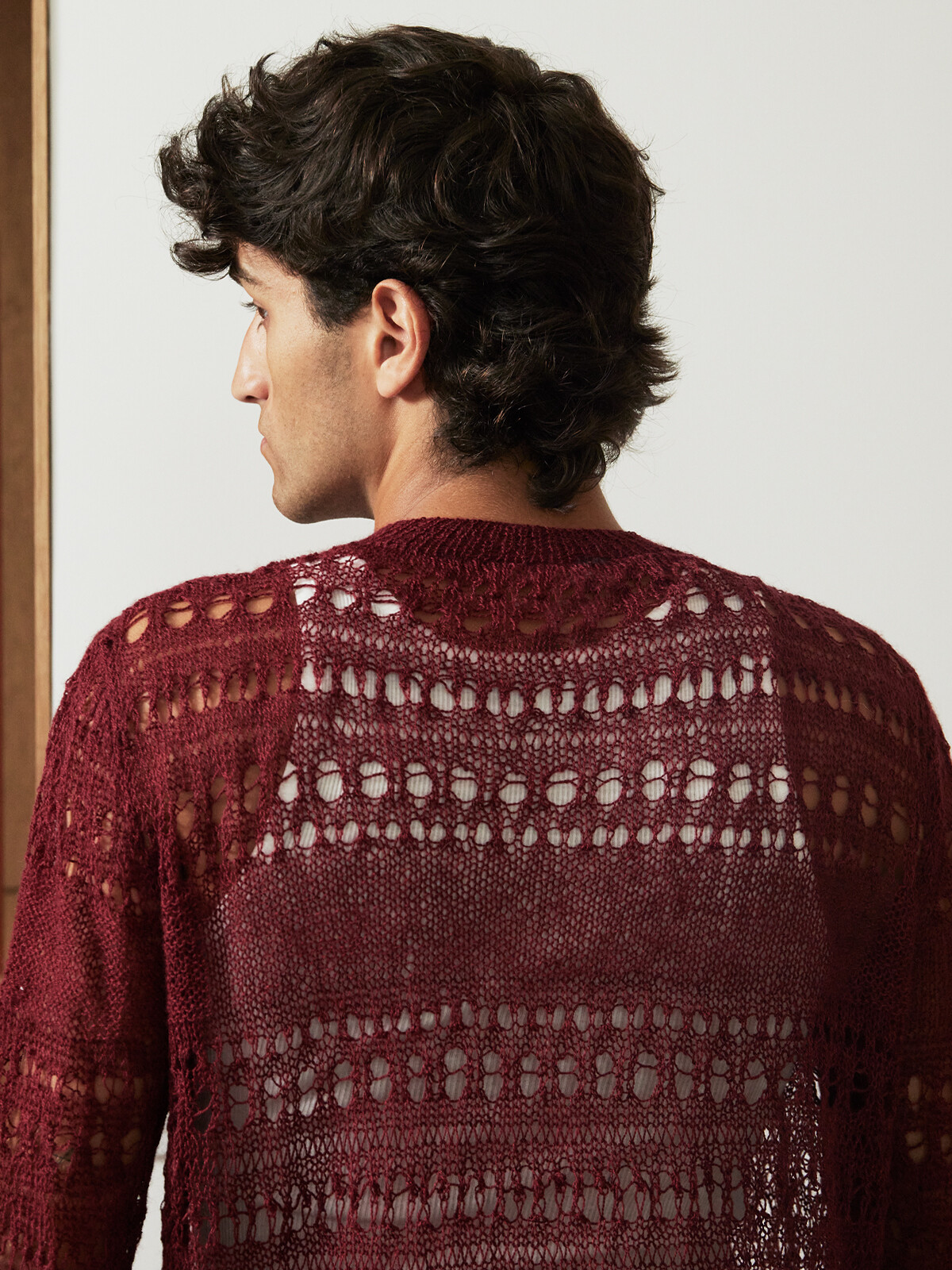 Lacy henley sweater Image