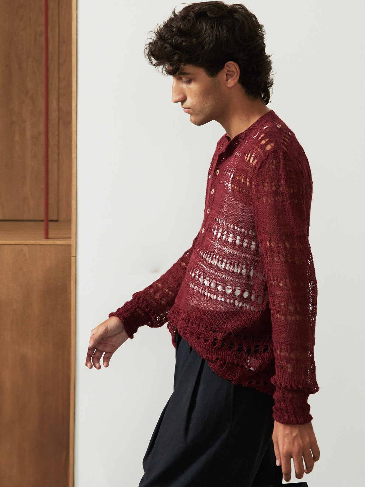 Lacy henley sweater Image