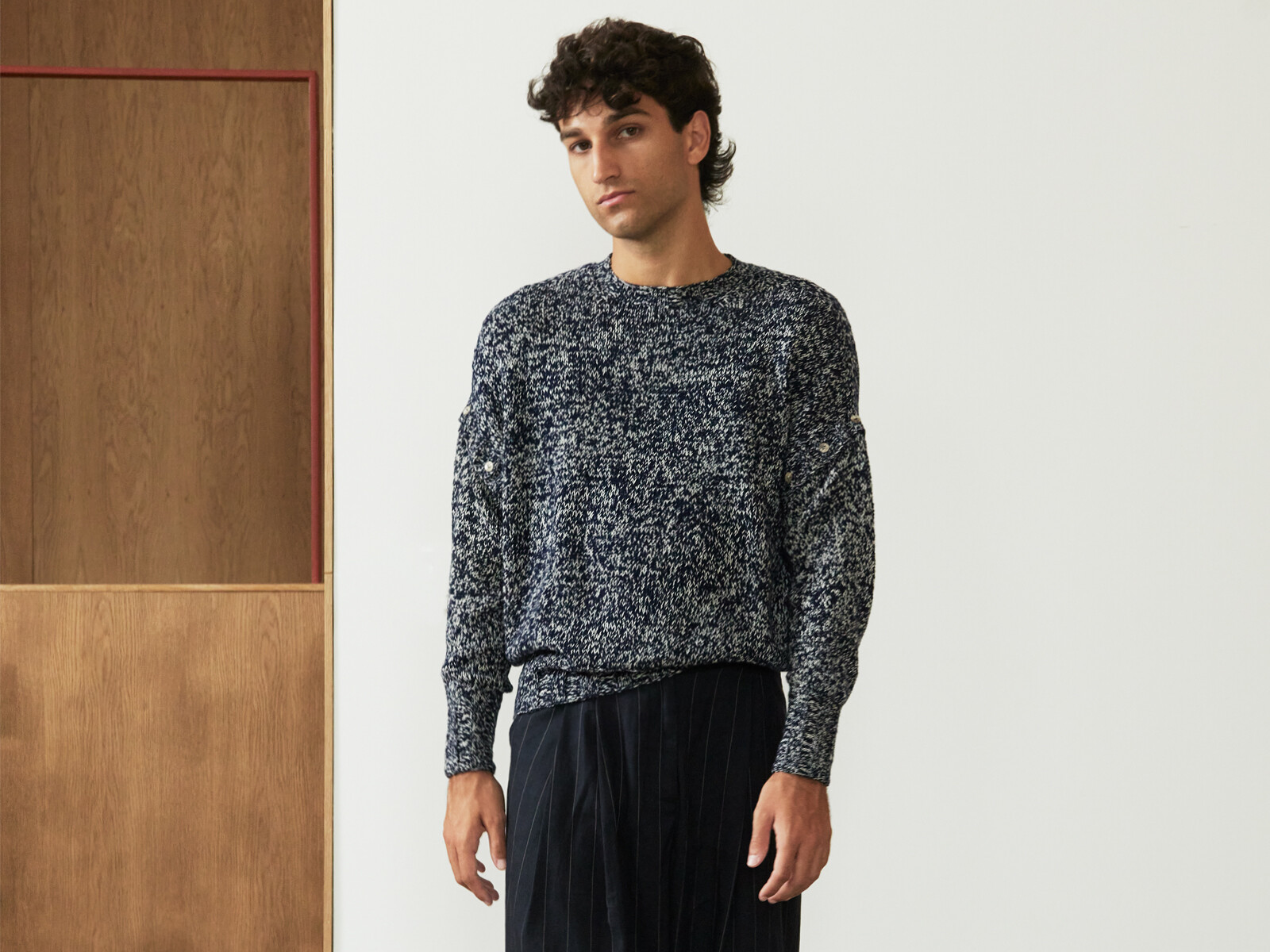 Buttoned sleeve sweater Image