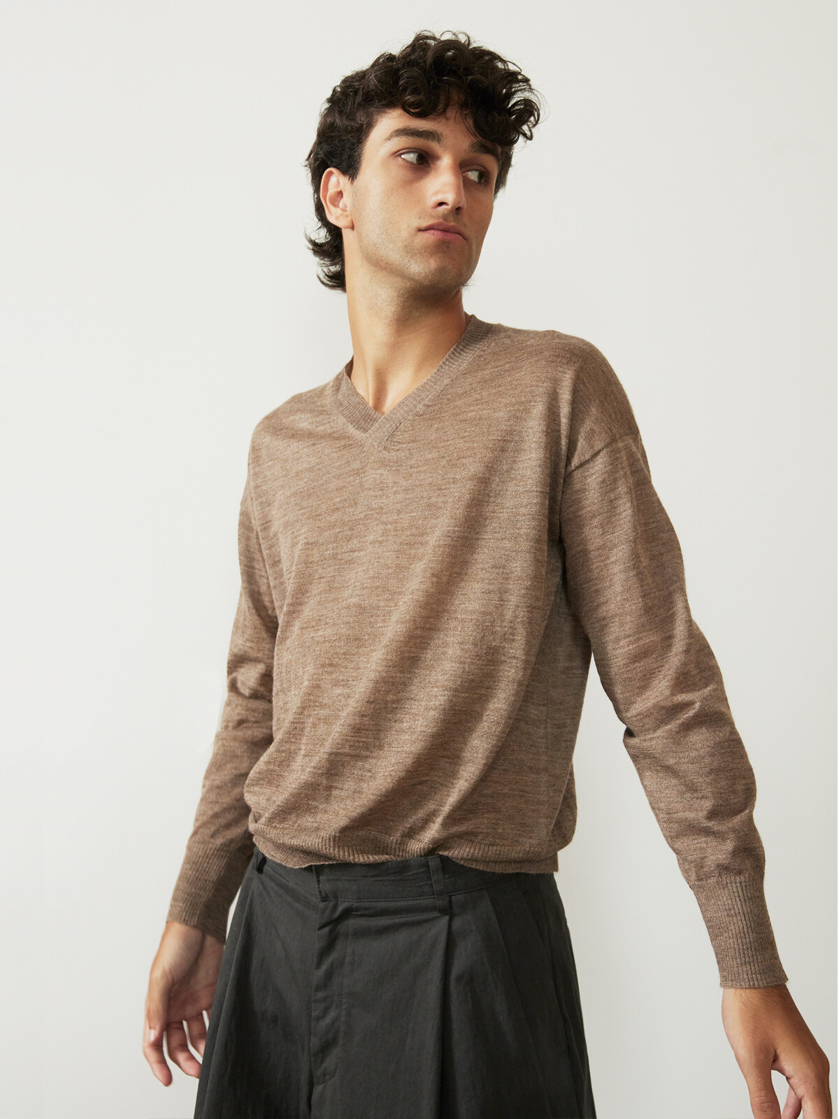 Sheer v-neck sweater Image