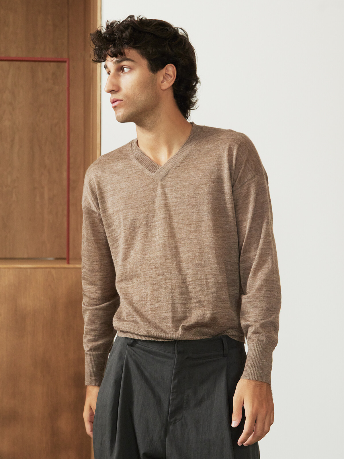 Sheer v-neck sweater Image