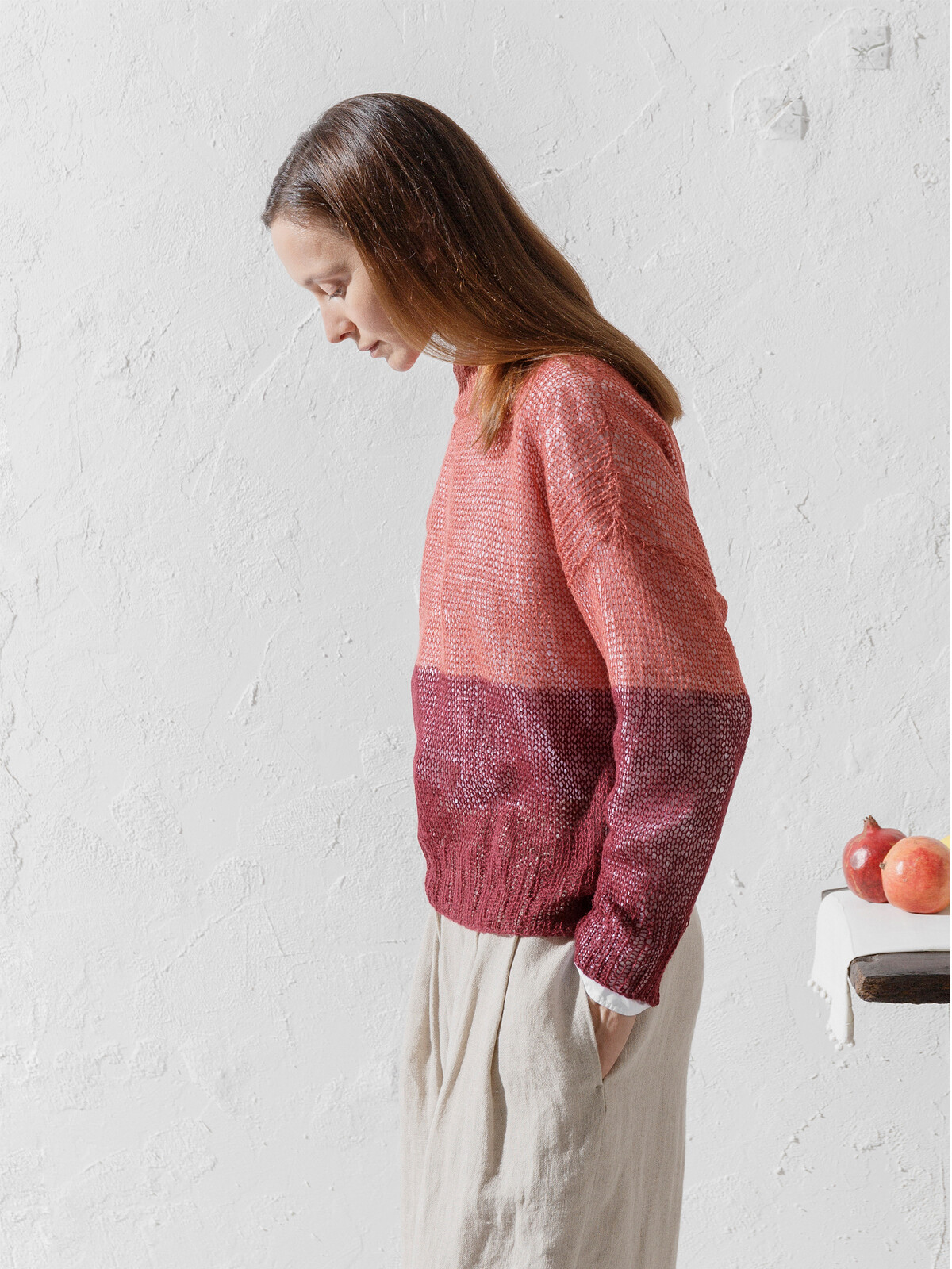 Block color sweater Image