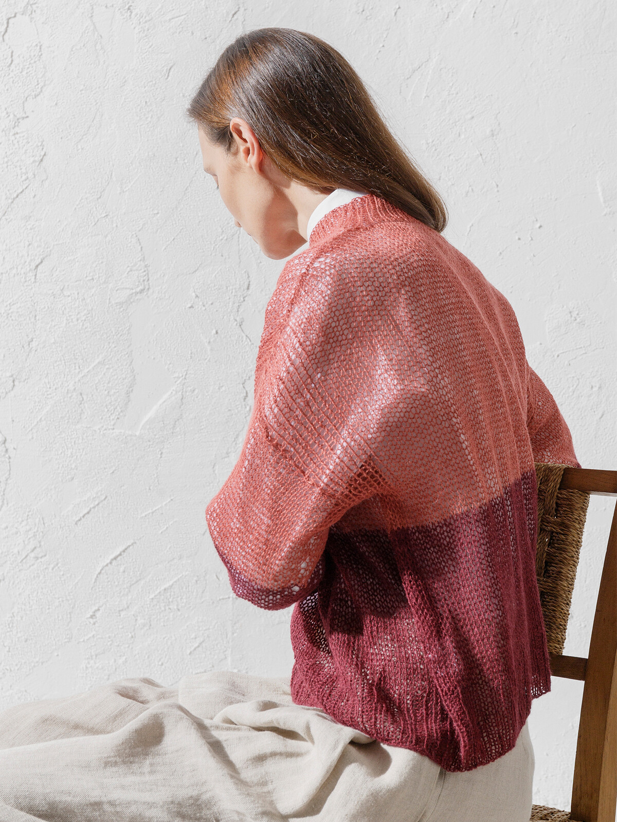 Block color sweater Image
