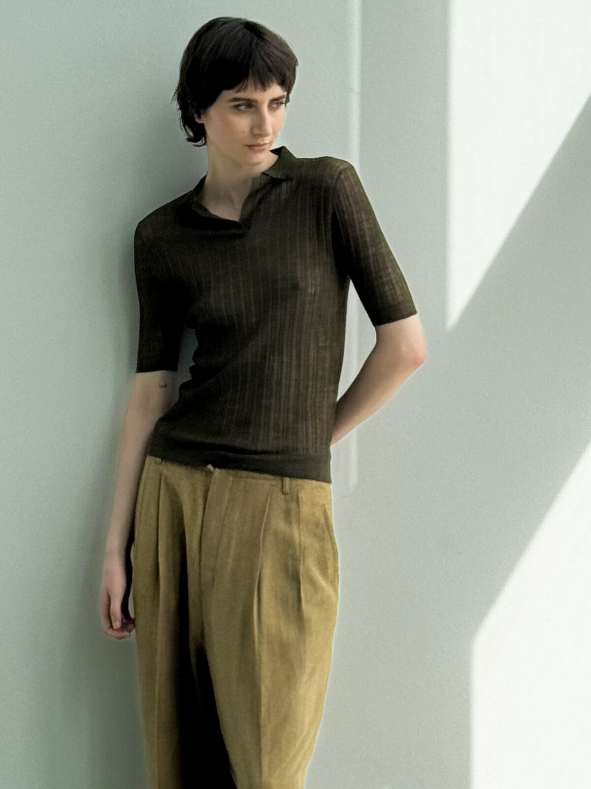 Ribbed polo Image