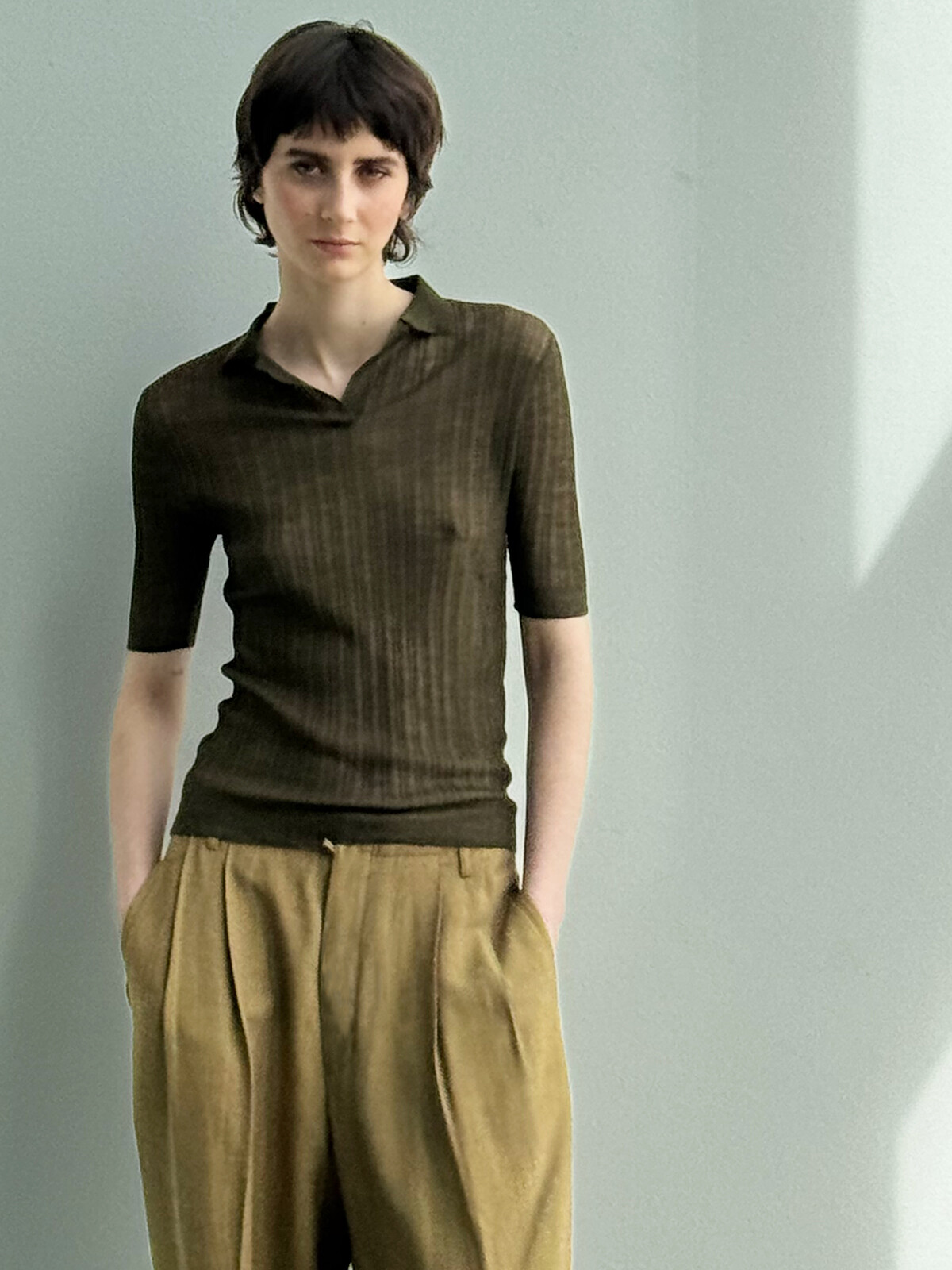 Ribbed polo Image