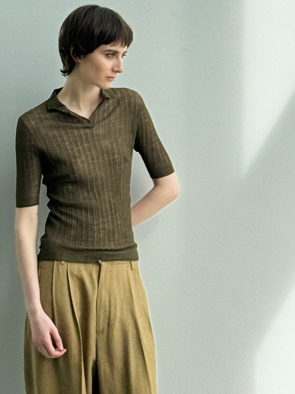 Ribbed polo Image