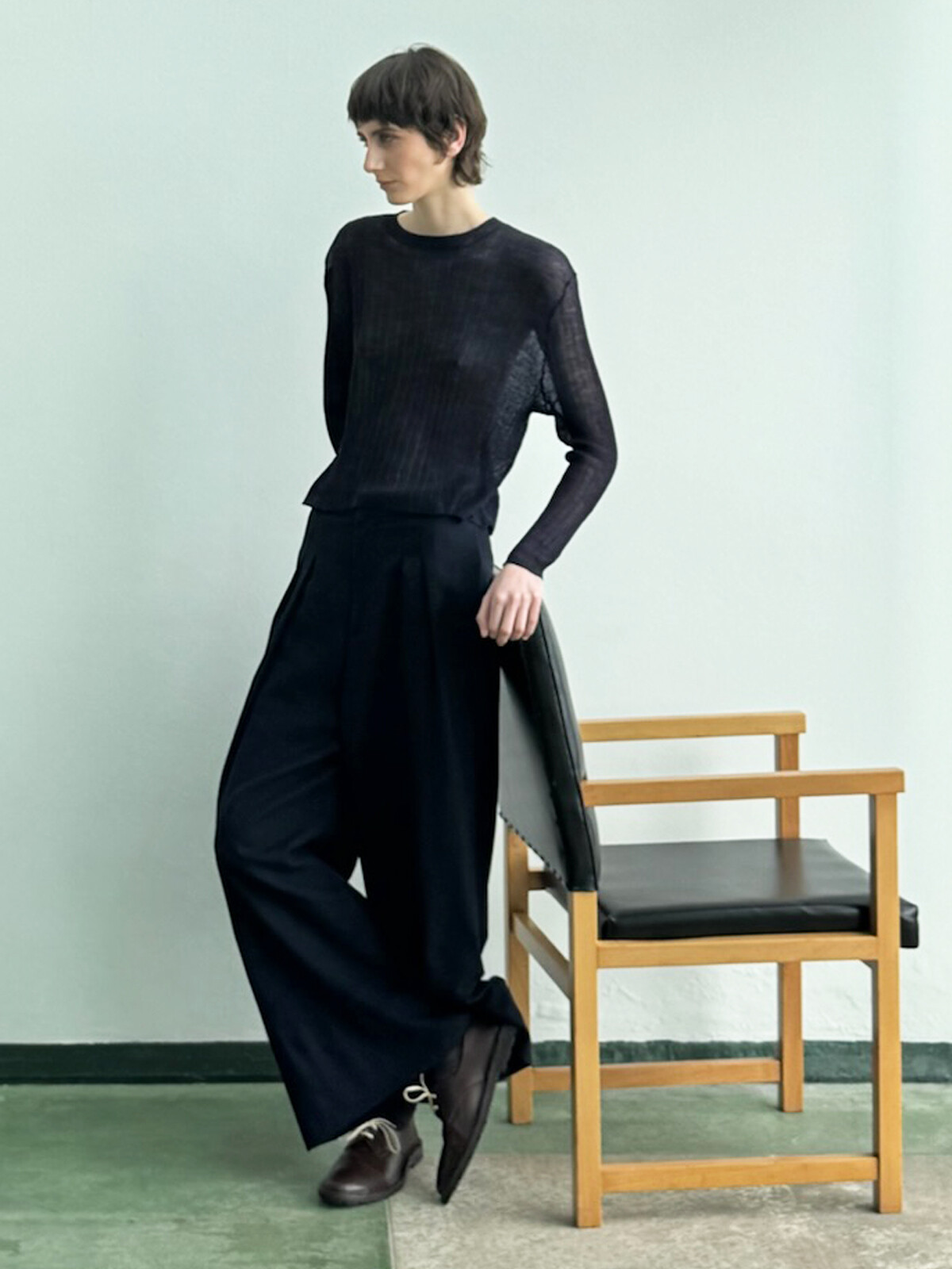 Ribbed crew-neck sweater Image