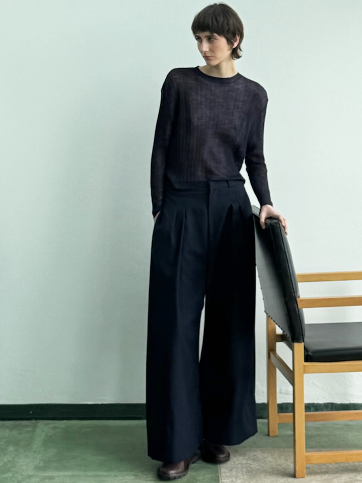 Ribbed crew-neck sweater Image