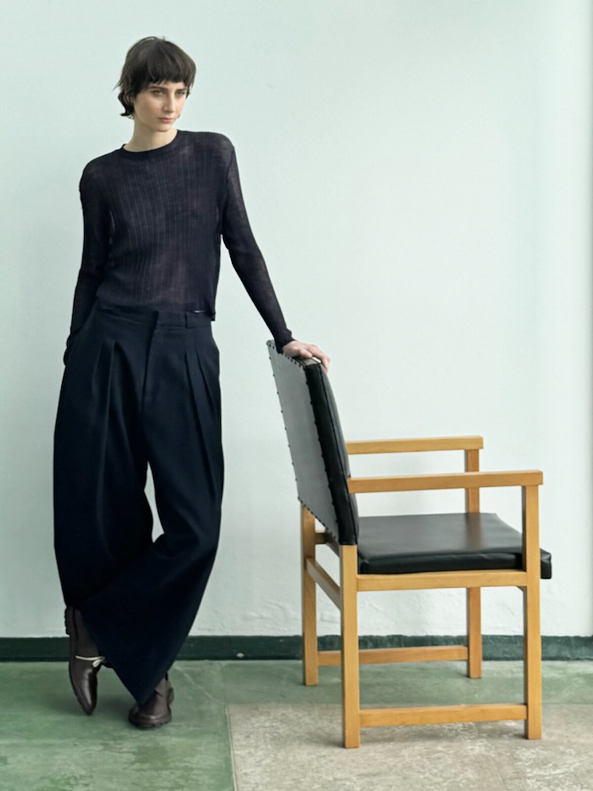 Ribbed crew-neck sweater Image