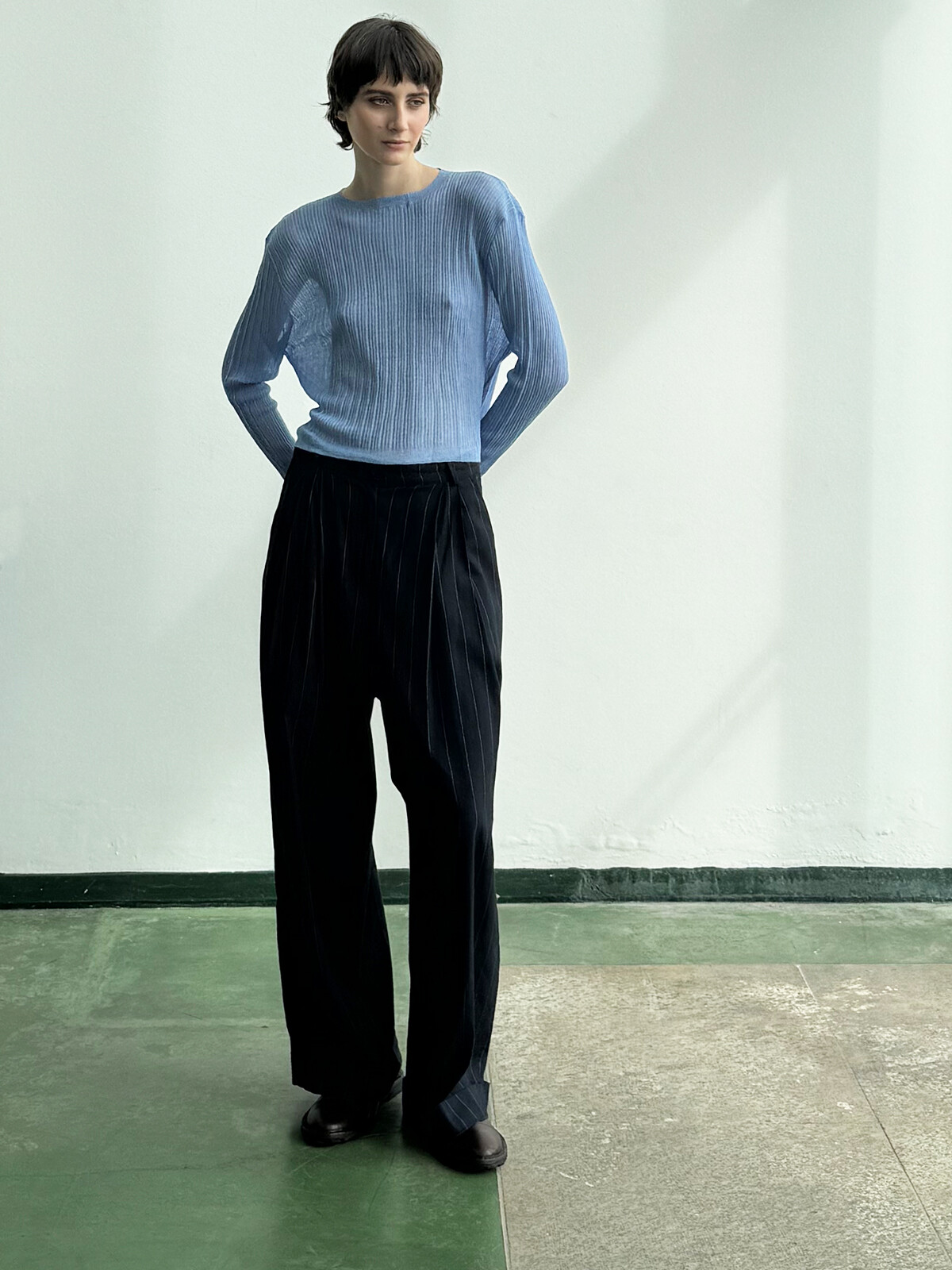 Ribbed crew-neck sweater Image