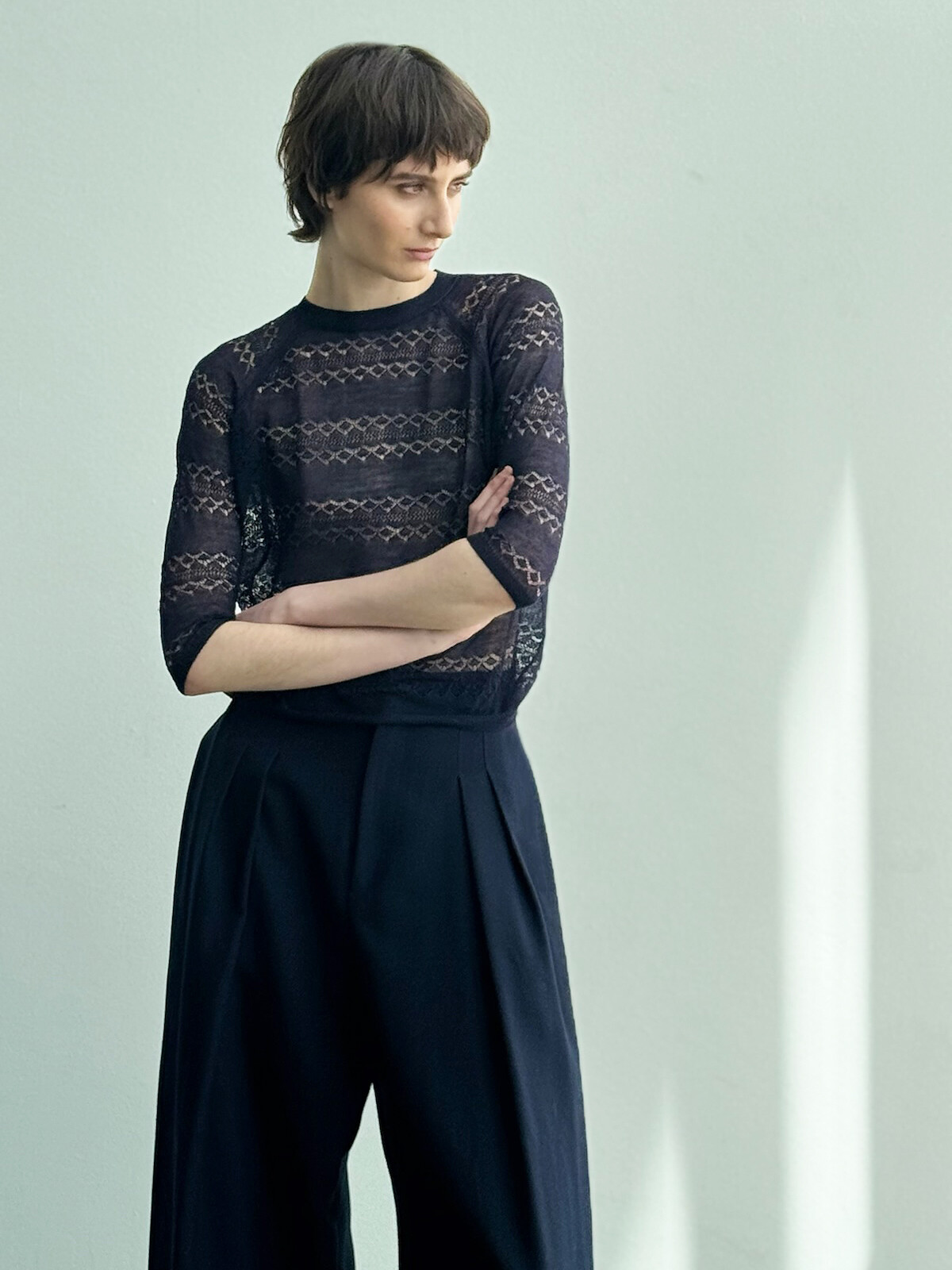 Lacy stripes sweater Image