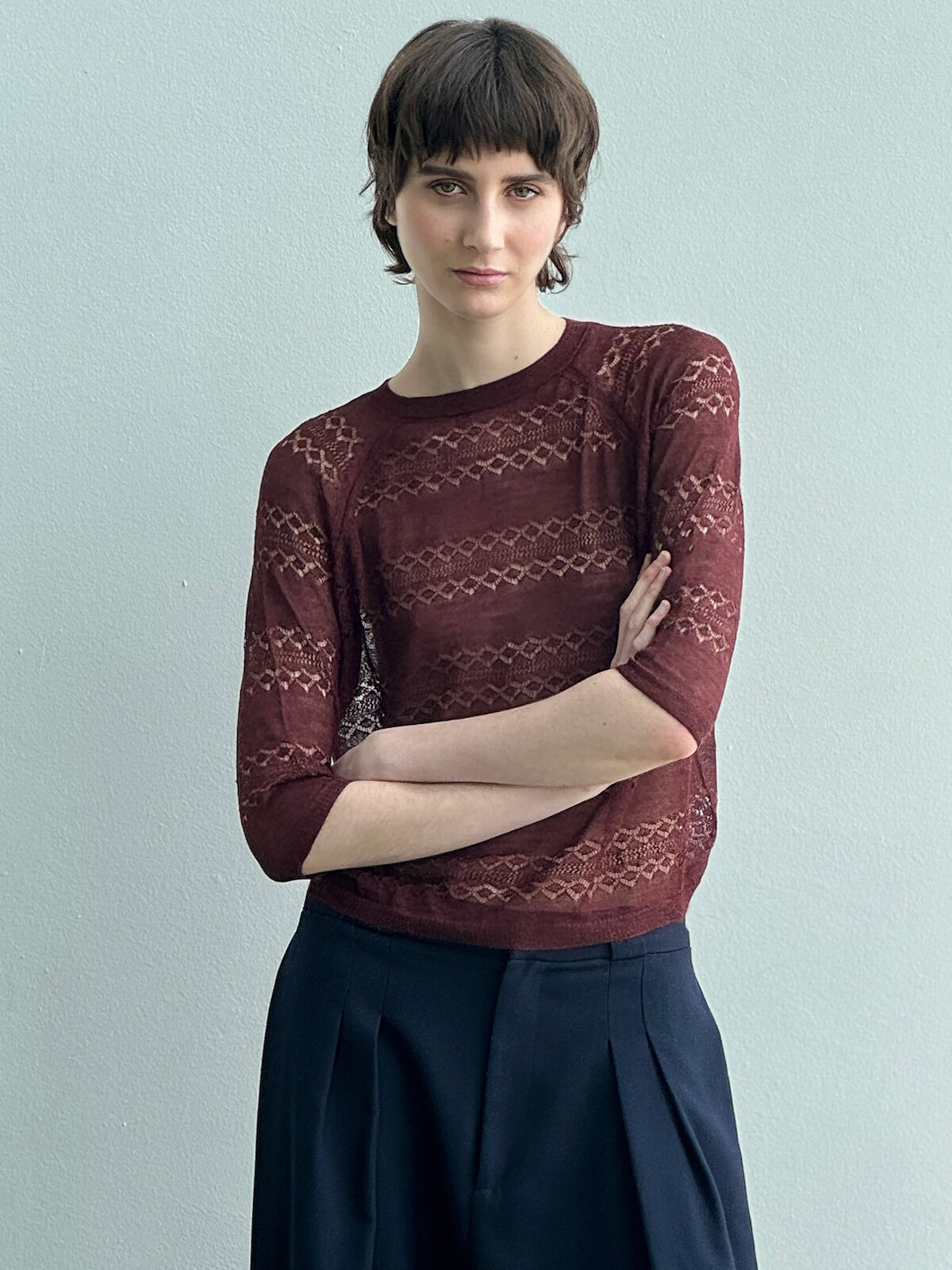 Lacy stripes sweater Image