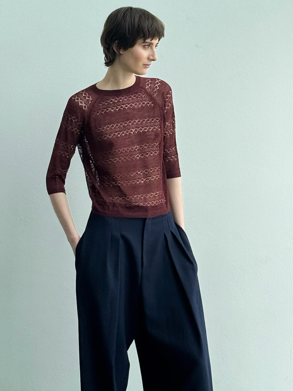 Lacy stripes sweater Image