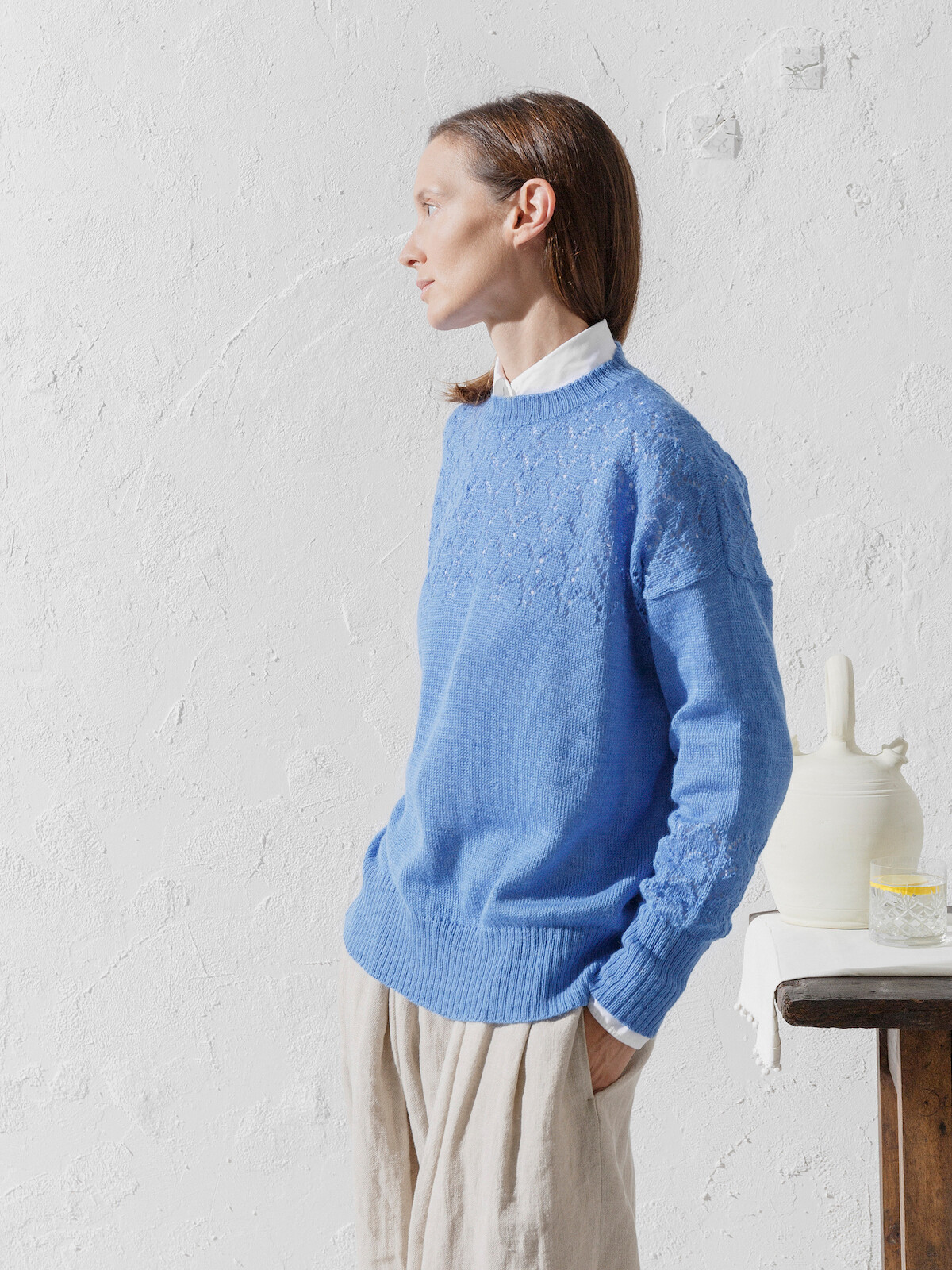 Lacy pattern sweater Image