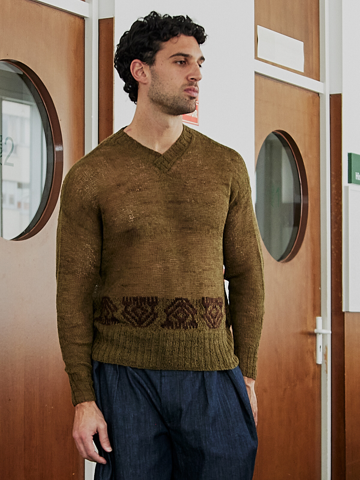 Sheer jacquard sweater Image