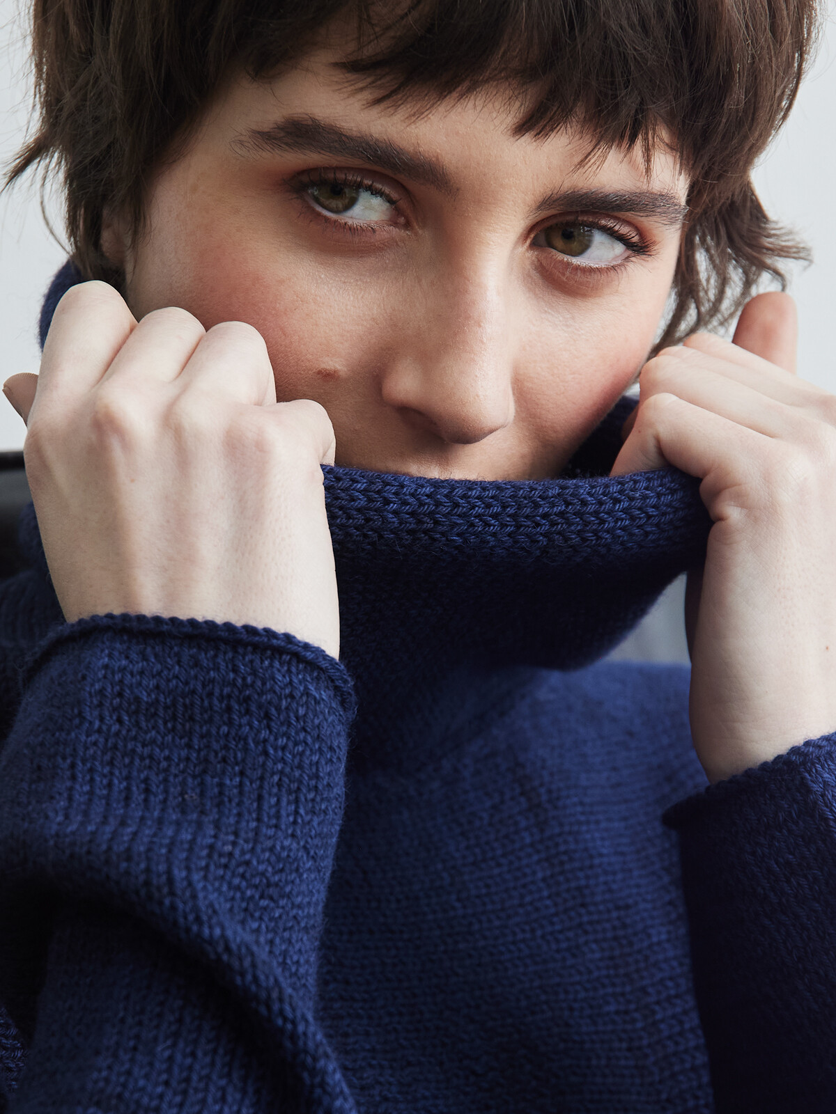 Oversized roll-neck sweater