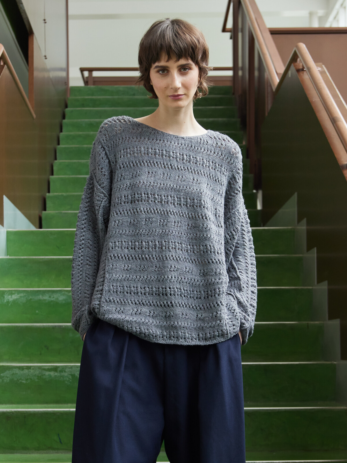 Pannel patterns sweater Image
