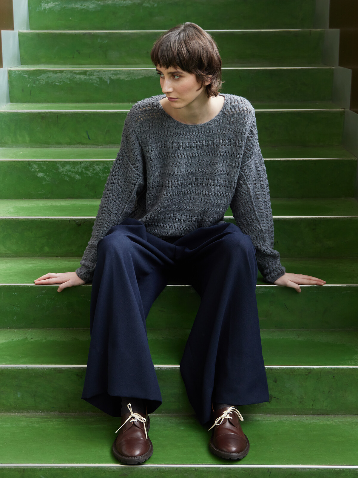 Pannel patterns sweater Image