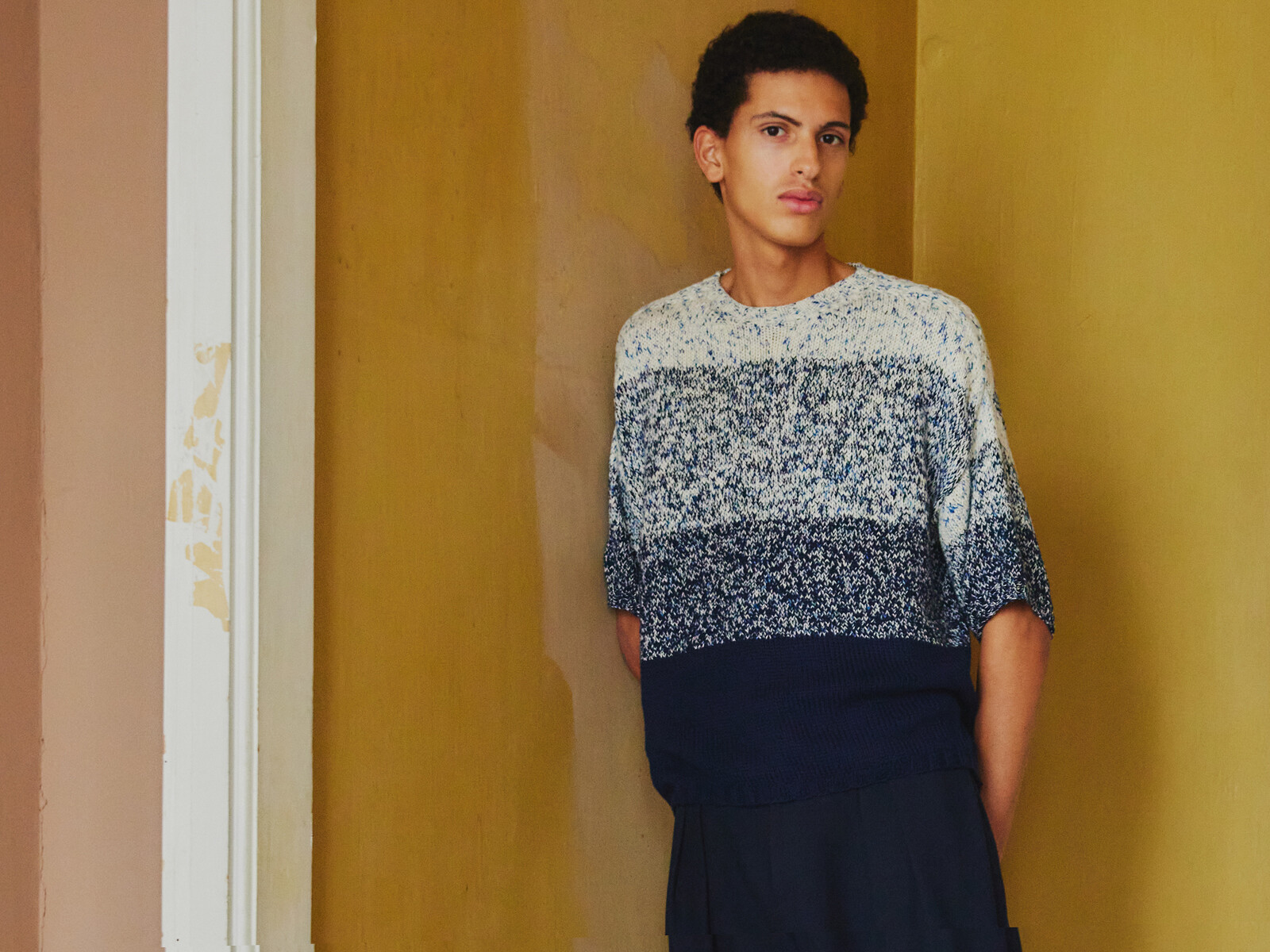 Stripes knitted t-shirt Image