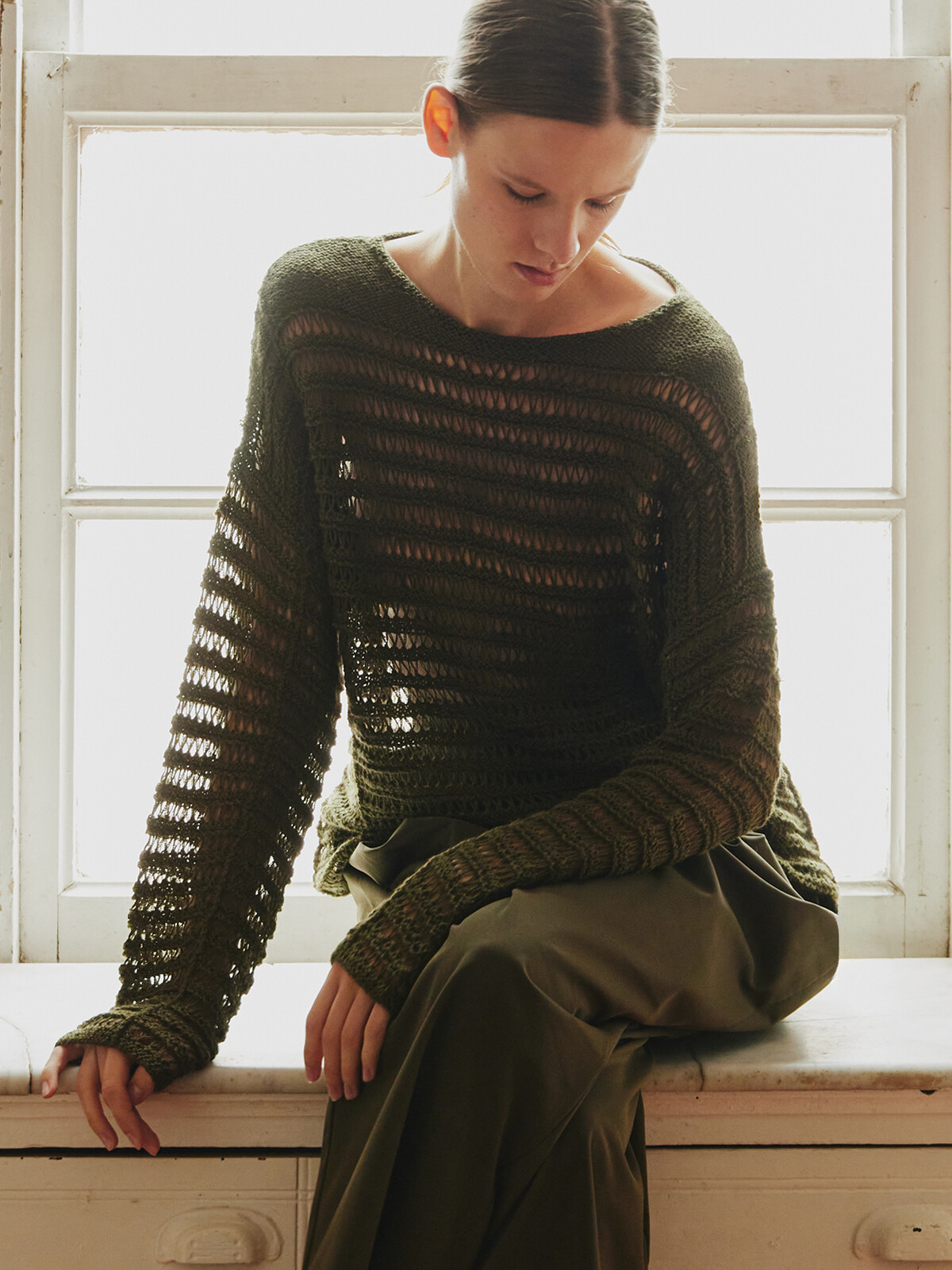Paneled sweater Image