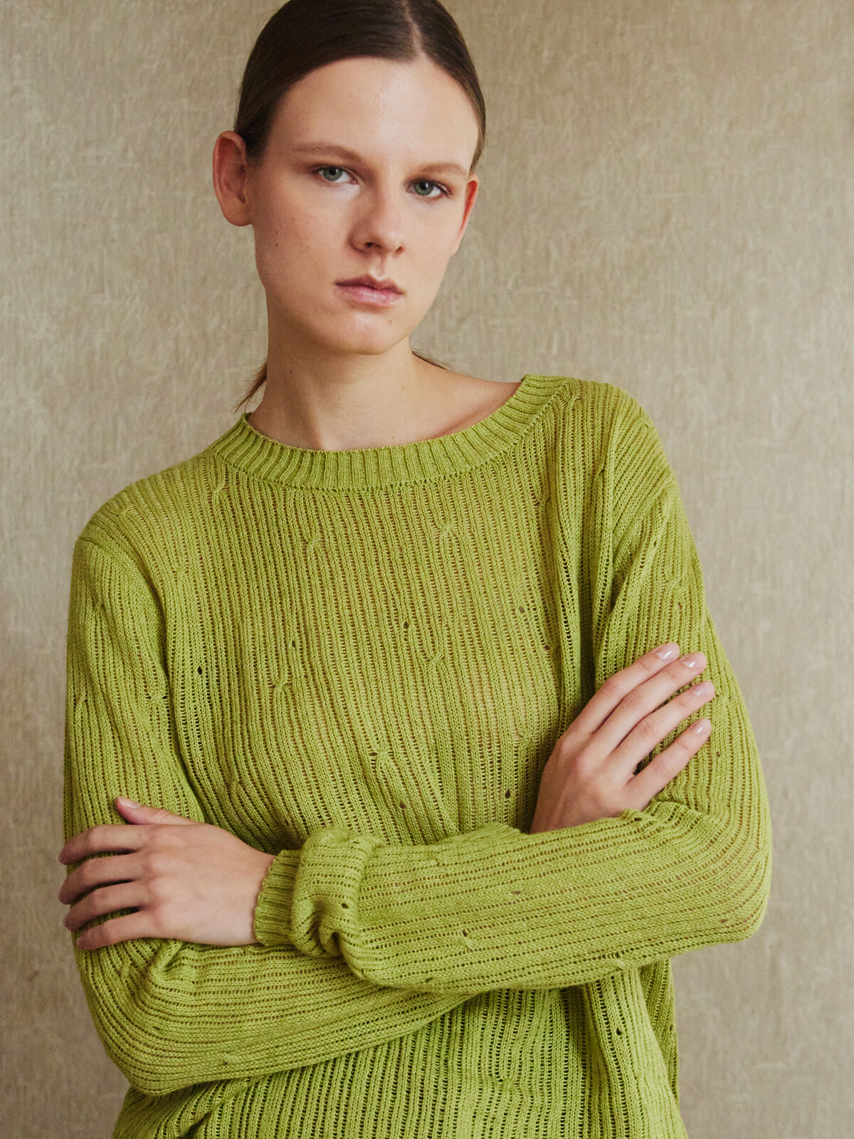 Ribbed loose knit sweater Image