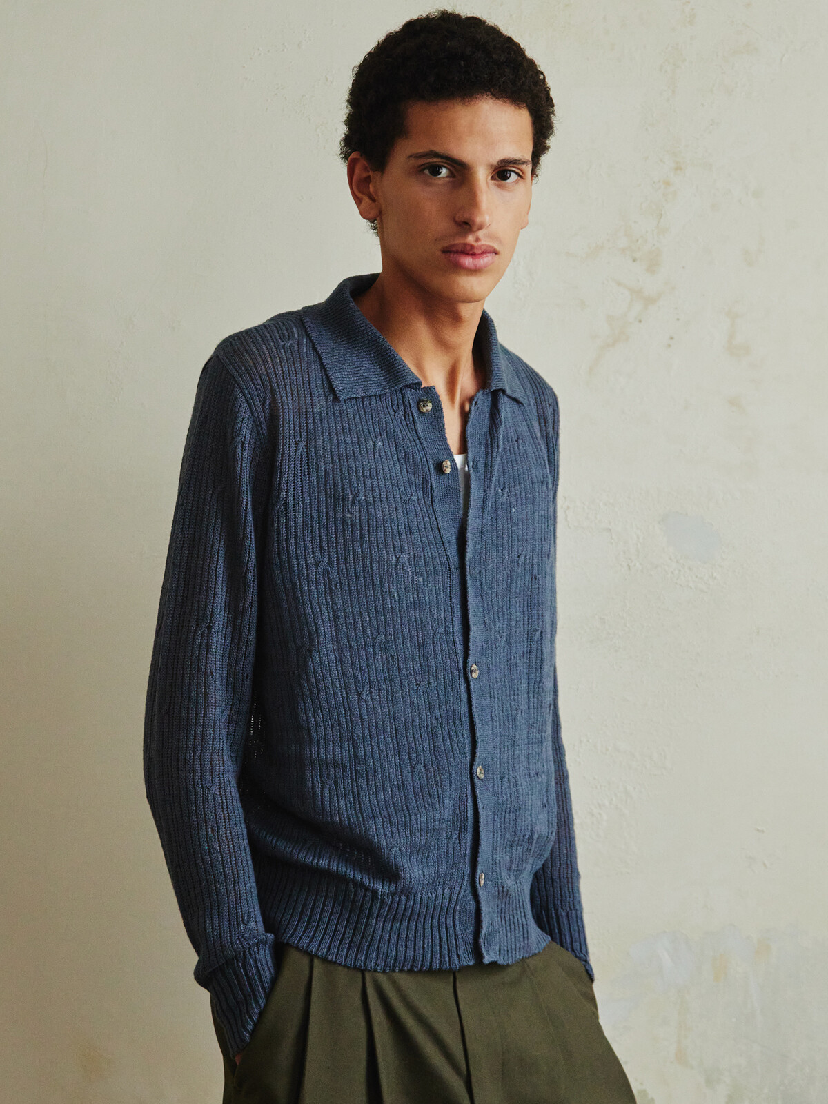 Ribbed loose knit cardigan Image