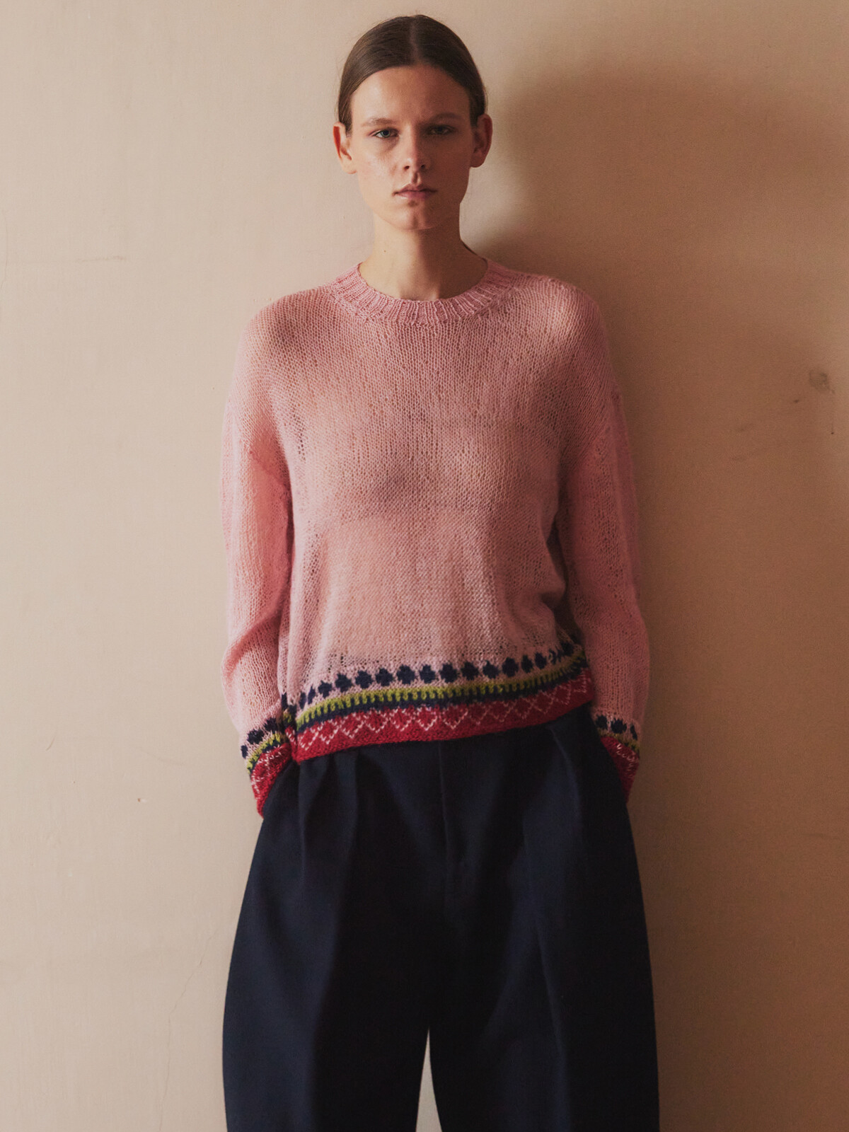 Sheer jacquard sweater Image