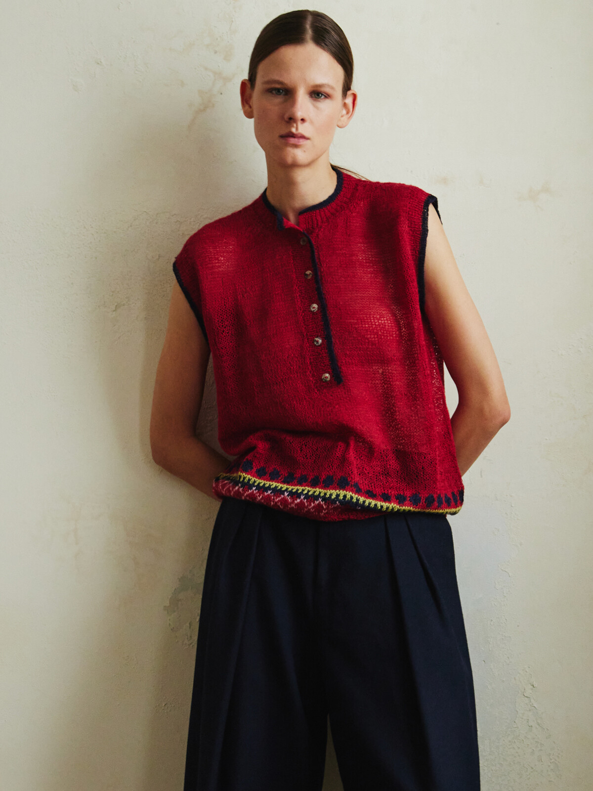 Sheer jacquard top Image