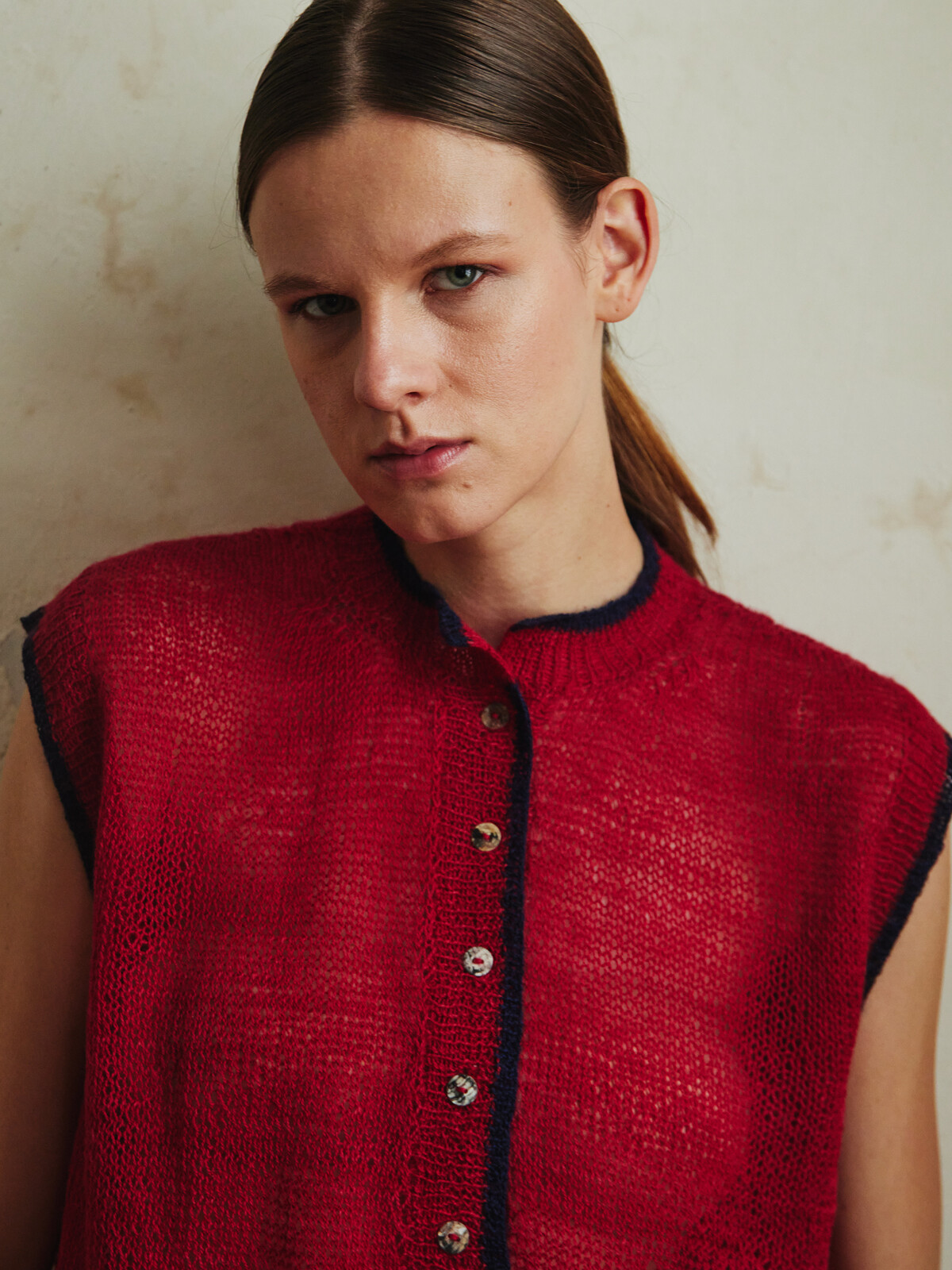 Sheer jacquard top Image