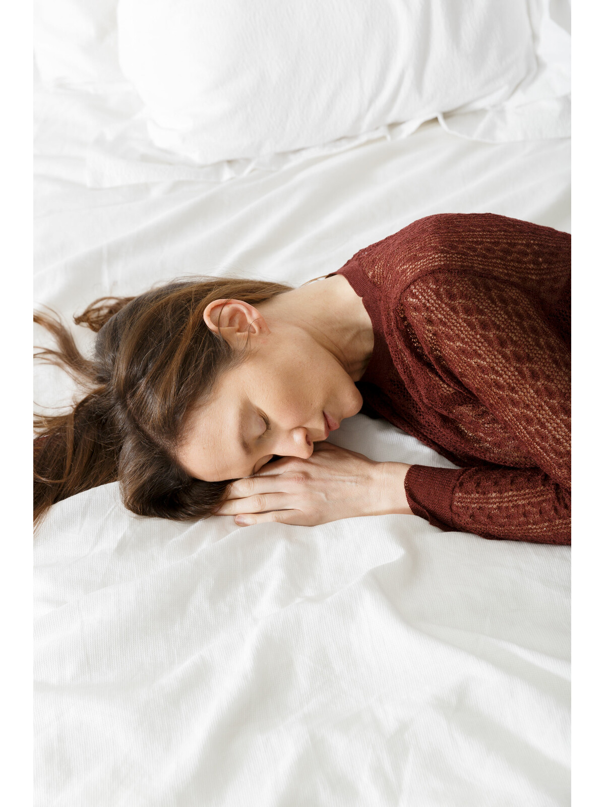 Crew-neck lacy sweater Image