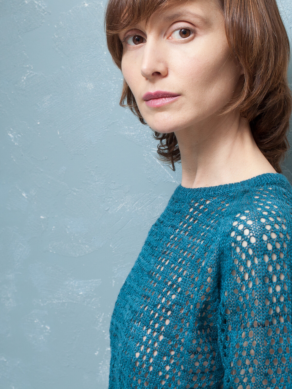 Lace knit t-shirt Image